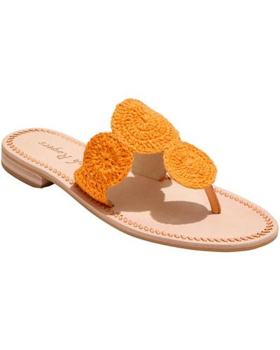 Jack Rogers Jacks Crochet Sandals - Orange