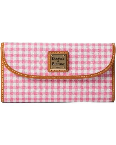Dooney & Bourke Small Gingham Continental Clutch - Pink