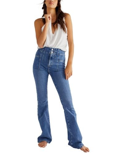 Free People We The Free Jayde Flare Jeans - Blue
