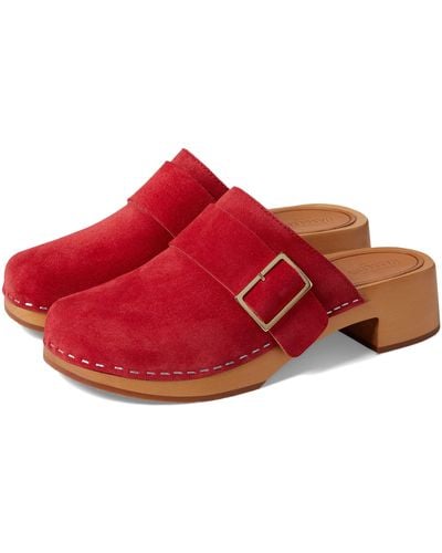 Swedish Hasbeens Slejf Clog - Red