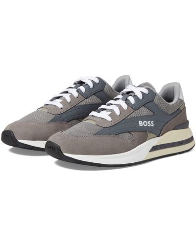 BOSS Kurt Mix Material Sneakers - Metallic