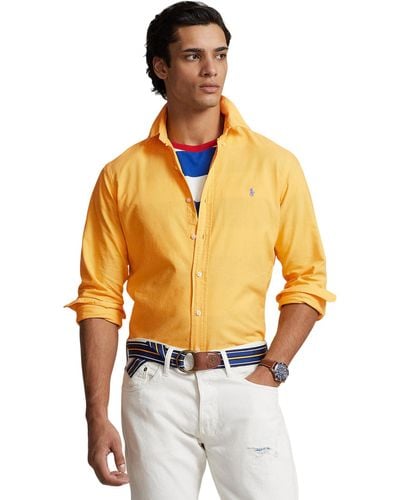 Polo Ralph Lauren Classic Fit Garment-dyed Oxford Shirt - Yellow