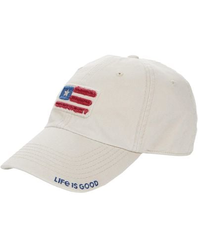 Life Is Good. American Flag Tattered Chill Cap - Multicolor