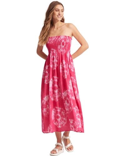 Seafolly Beach Edit Tie-dye Skirt Dress - Pink