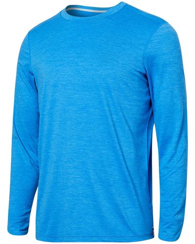 Saxx Underwear Co. Droptemp All Day Cooling Long Sleeve Crew Tee - Blue