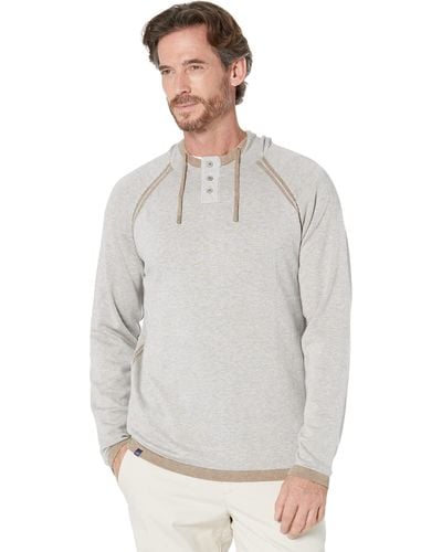 Johnnie-o Jeremy Cotton Cashmere Hoodie Pullover - Gray