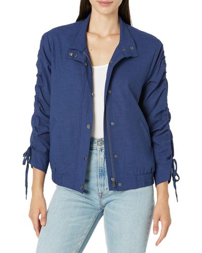 Liverpool Los Angeles Ruched Sleeve Jacket - Blue