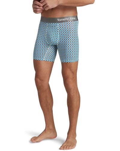 Tommy John Cool Cotton Mid-length Boxer Brief 6 - Blue