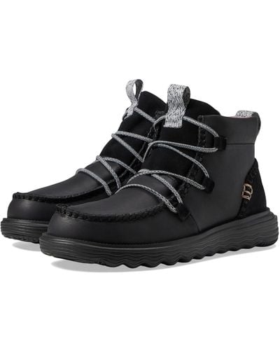 Hey Dude Reyes Boot Leather - Black
