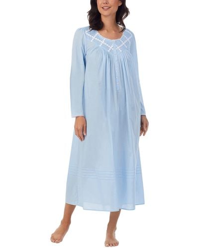 Eileen West Ballet Nightgown Long Sleeve - Blue
