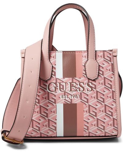 Guess Silvana Double Compartment Mini Tote - Pink