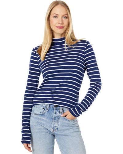 Vineyard Vines Striped Simple Turtleneck - Blue