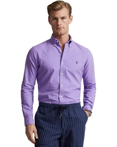 Polo Ralph Lauren Classic Fit Garment-dyed Oxford Shirt - Purple