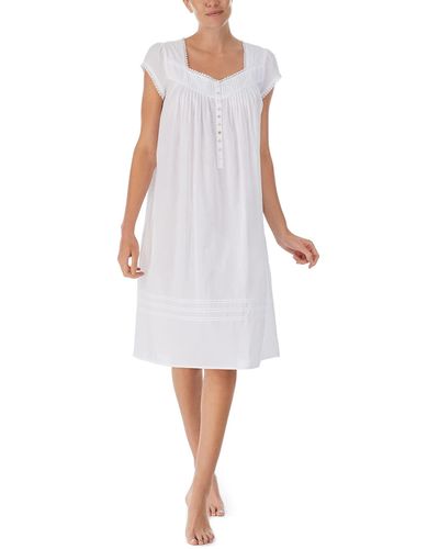 Eileen West Cap Sleeve Waltz Nightgown - White