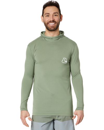 Quiksilver Dna Long Sleeve Hooded Surf Tee - Green