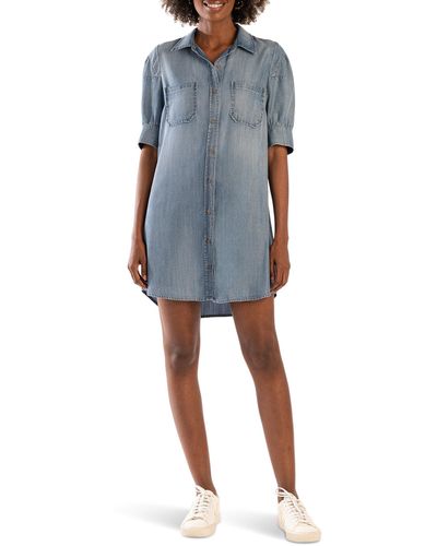 Kut From The Kloth Sylvia - Button Down Shirt Dress - Blue