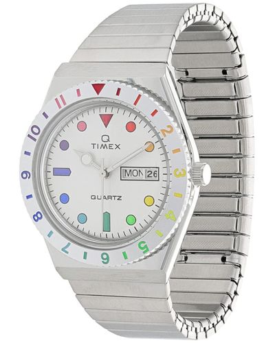 Timex 36 Mm Q Rainbow - White