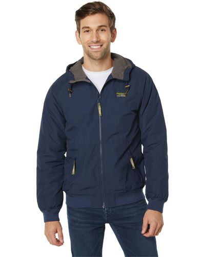 L.L. Bean Insulated Bomber Hoodie - Blue
