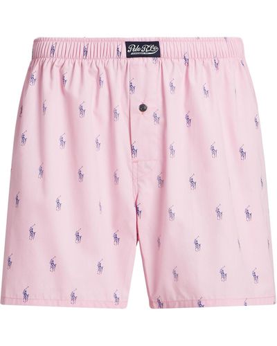 Polo Ralph Lauren All Over Pony Player Woven Boxer - Pink