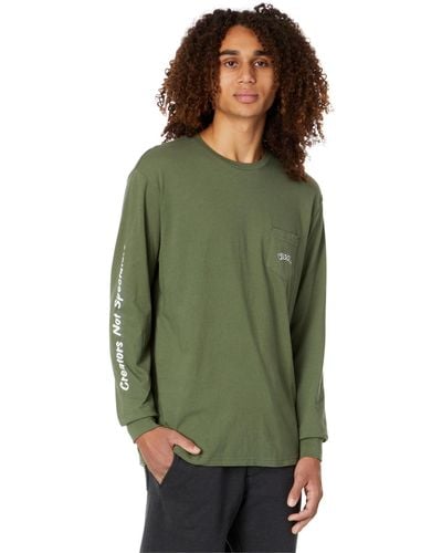 Vissla Extra Strength Long Sleeve Pocket Tee - Green