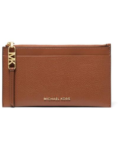 MICHAEL Michael Kors Empire Large Zip Card Case - Brown