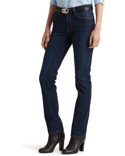 Lauren by Ralph Lauren Mid-rise Straight Jeans - Blue