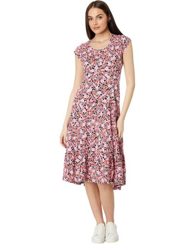 Tommy Hilfiger Ditsy Floral Midi Tiered Dress