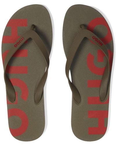 Hugo boss flip flops sale clearance