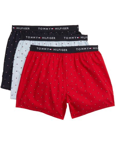 Tommy Hilfiger Cotton Classics 3-pack Woven Boxer - Red