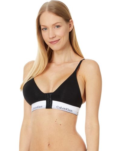 Calvin Klein Modern Cotton Lightly Lined Triangle Recovery Bra - Black