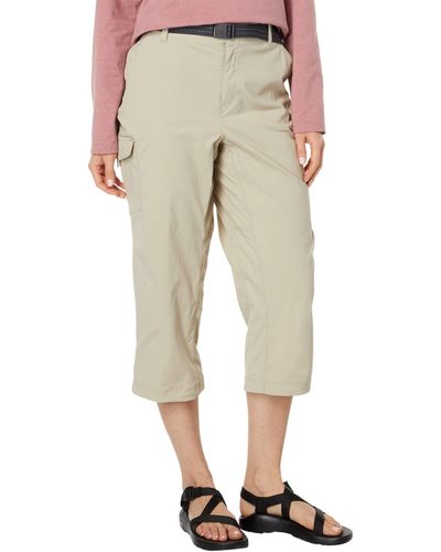 L.L. Bean Tropicwear Woven Capri Pants - Natural