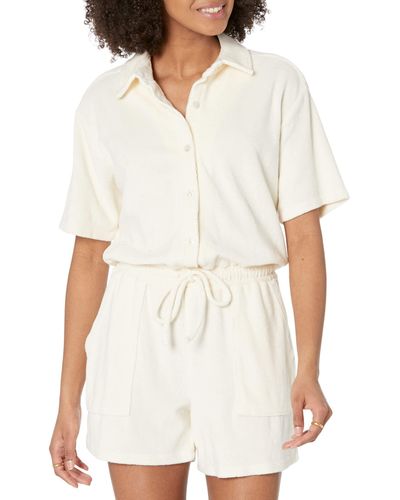 Monrow Terry Cloth Romper - White