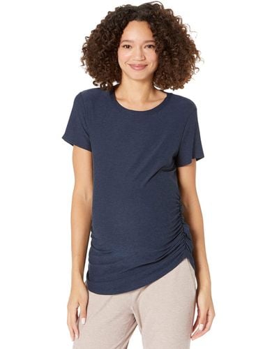Beyond Yoga Lightweight Spacedye Maternity On The Down Low Tee - Blue