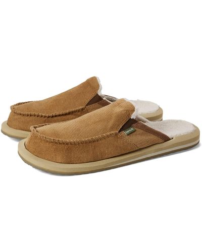 Brown Sanuk Slip-on shoes for Men | Lyst