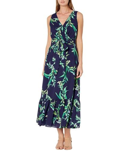 Tommy Bahama Floral Glow Sleeveless Maxi Dress - Blue