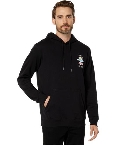 Rip Curl Search Icon Pullover Hoodie - Black