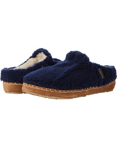 L.L. Bean Cozy Slipper Slide Pile Fleece - Blue