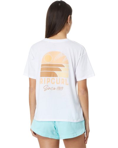 Rip Curl Line Up Relaxed Short Sleeve Tee - White