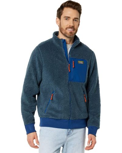 L.L. Bean Bean's Sherpa Fleece Jacket Regular - Blue