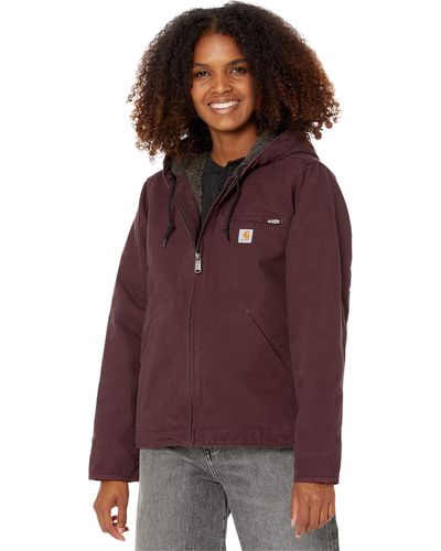 Carhartt Oj141 Sherpa Lined Hooded Jacket - Multicolor