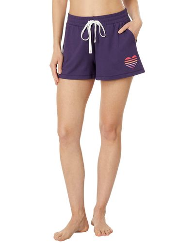 Pj Salvage Scattered Palms Ombre Heart Pj Shorts - Blue