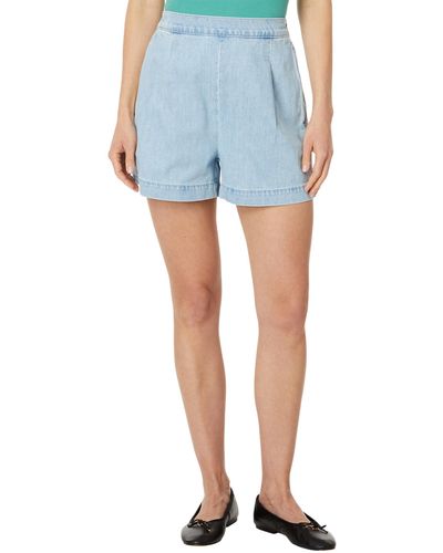Madewell Clean Denim Pull-on Shorts In Palmwood Wash - Blue