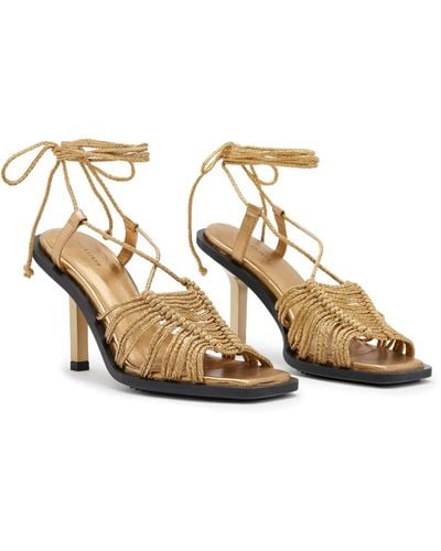 AllSaints Dina Heeled Sandals - Metallic