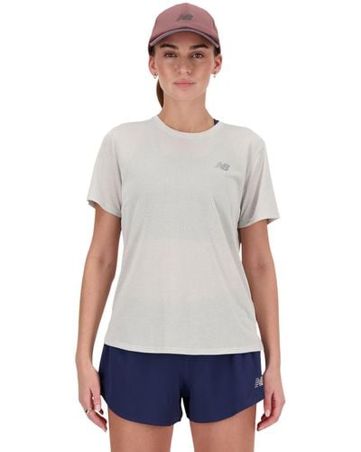 New Balance Athletics T-shirt Heather - White