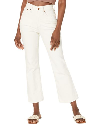 Madewell Perfect Vintage Flare Crop Jeans In Vintage Canvas - White