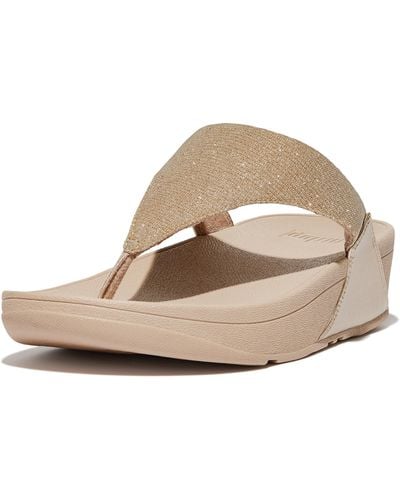 Fitflop Lulu Shimmerlux Toe-post Sandals - Brown