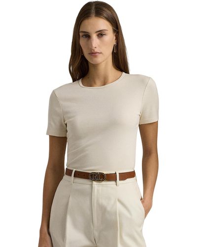Lauren by Ralph Lauren Stretch Cotton T-shirt - White
