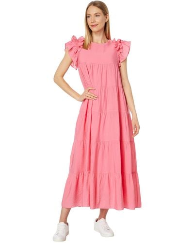English Factory Tiered Ruffle Maxi Dress - Pink