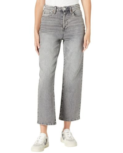 Blank NYC Baxter Rib Cage Straight Leg Five-pocket Jeans In Race You - Gray