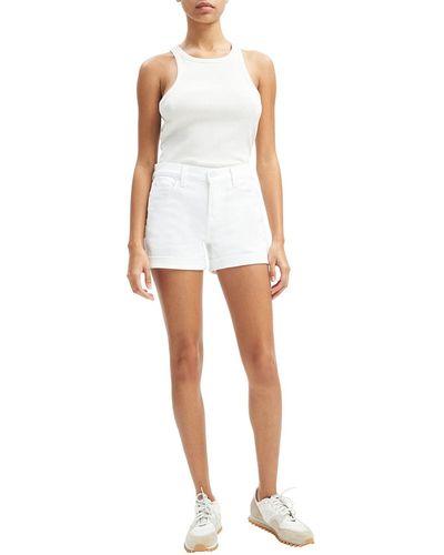 7 For All Mankind Mid-roll Shorts In Broken Twill White